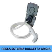 Doccia esterna bianca attacco rapido • 150 cm